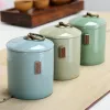 Verktyg 3 färger Tea Box Pottery Jar Long Jing Tea förvaring Lufttäta krukor Kaffelagring Tanks Kök Matbehållare med lock