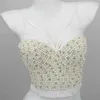 Qualité Perle Débardeurs Strass Femmes Crop Top Club Vêtements Streetwear Y2K Corset Femme Shaper Camis Mode Feamale Vêtements 240229