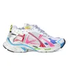 Balenciaga Runner Track 7 Banciaga balanciaga 7.5 Scarpe da donna Bianco Argento Rosa Scarpe da tennis Scarpe da ginnastica Graffiti Nonno Ancien【code ：L】Daddy Platform Sneakers