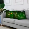 Capas de cadeira decoração de casa de Natal verde curto pelúcia fronha sofá capa de almofada decoração de casa pode ser personalizada para você 40x40 50x50
