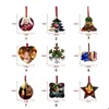 Christmas Decorations 2022 Dhs Sublimation Blank Ornament Double-Sided Xmas Tree Pendant Mti Shape Aluminum Plate Metal Hanging Tag Dhbzs