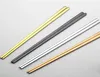 Whole 1 Pair High Quality 304 Stainless Steel Titanium Plating Gold Solid Flat Chopsticks Chinese Chop Sticks Portable Tablew2129208