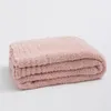 Blankets 2024 Brand Summer Thin Knitted Throw Blanket Air Conditioning Room Sofa Bed Breathable Stripe Hairy Microfiber Quilt
