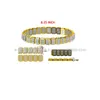 Mensan anpassade hiphop trendiga tennisarmband i 10kt gult/vitt guld 35 g och 4,32CT naturliga diamanter