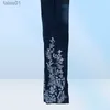 Dżinsy damskie Nowe mody dżinsy motyl haftowe Pencil spodni spodnie żeńskie panie o niskiej talii moda letnie dżinsowe spodnie 5741738 240304