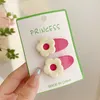 Haarschmuck 2 stücke Koreanische Kinder Kawaii Prinzessin Clips Bunte Pin Rosa Kopfbedeckungen Für Mädchen Kinder