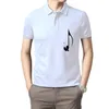 Polos masculinos design para cantar música camisetas impressão mulheres homens chegada tee pássaros e nota tops brancos camisa