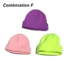 Bonés de ciclismo 3pcs gorro diário chapéu unisex primavera outono boné de malha para homens mulheres curto melão