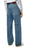 Dżinsowe projektanci dżinsów dżinsy przybysze talię wydrążone dekorację łatki niebieska marka dżinsów ciepłe loewee fioletowe dżinsy 240304