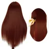 28 30-дюймовый Kinky Straight Wig Синтетические прямые волосы яки Термостойкое волокно Натуральные коричневые афро-парики для чернокожих женщин Ежедневное использование 240226