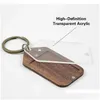Party Favor DIY akrylnyckel med P O Frame Car Key Chain Promotional Keychains JN08 Drop Delivery Home Garden Festive Supplies E Dhek5