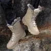 Chaussures de Fitness Super chaudes pour hommes, bottes militaires tactiques pour le travail d'hiver, sécurité spéciale imperméable, botte militaire à lacets, cheville de Combat