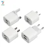 30pcs تصميم جديد بيضاء 2 منافذ 2USB شاحن الهاتف الخليوي USB 5V 2A EU US AU UK PLUT WALL ADAPTER لجهاز iPhone Samsung HTC4824622