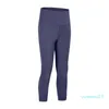 L102 Leggings sportivi attillati da donna Capri Leggings sexy per il controllo della pancia da yoga Tessuto elasticizzato a 4 vie Non visibile attraverso pantaloni fintess di qualità