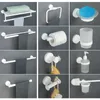 Matte White Bathroom Accessories Hardware Set Bath Towel Holder Paper Robe Hook Toilet Brush Soap Dish Rack Shelf 240228