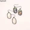 Stud kendrascotts Kendras Scotts bijoux Stud1 boucles d'oreilles Style de mode américain ormeau coquille pistolet bord noir boucle d'oreille Gunmetal blanc coquille Ea