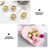 Decorative Flowers Clear Chocolate Box Holder 95PCS Round Candy Truffle Wrappers Holders Flower Packaging Support Rack For