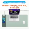 Almofadas Mouse Pad, Mouse Teclado e Acessórios Wireless Fast Charging Table Pad Solid Color Rubber Mouse Pad 15W Smart Fast Charging