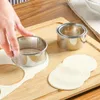 Baking Moulds 3pcs/Set Stainless Steel Biscuit Mold Kitchen Round Cookie Cutter Circle Pastry Cake Mould Dumplings Skin Cutting Tools