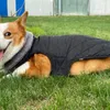 Vêtements pour chiens Manteau chaud Vêtements réglables imperméables avec col de fourrure Veste réfléchissante réversible d'hiver résistante au froid