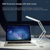 Lampes de table Lampe de bureau LED Petite lecture anti-lumière bleue pour bureau à domicile Luminosité réglable Pliable Portable