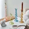 Candle Holders Creative Glass Holder Home Wed Decor Wedding Dining Table Decoration Modern Transparent Color Crystal