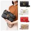 Low Price Promotion Luxury designer shoulder Bag Metal Chain Pure color crossbody bag womens handbag Classic flap bag Envelope bag Designer bag double Gs bag