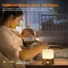 Timer Nachtlampje Dimbaar USB Oplaadbaar Led-nachtkastje Adempend nachtlampje Kinderen Babykamer Volwassen Slaap Bedromm Desktoplamp 240227