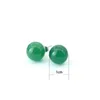 Orecchini a bottone Perline rotonde in pietra naturale minimalista Stund 1 cm Orecchino con perline di agata per gioielli per orecchie da donna