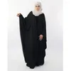 Roupas étnicas Kimono Cardigan Mulheres Batwing Manga Vestido Eid Ramadan Modest Islam Tradicional Aberto Abayas Oração Vestuário Caftan Robe