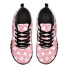 Casual Shoes INSTANTARTS Pink Cartoon Design Fashion Sneakers Comfortable Breathable Soft Causal