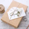 10 PiecesSet Dried Flowers Envelope Greeting Cards Wedding Invitations Handwritten Postcards Gift Thank You 240301