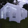 wholesale 12x6x4.5mH (40x20x15ft) Customization inflatable wedding house vip room Commercial Led glowing giant marquee party tent with colorful strips