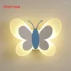 Wall Lamp Nordic Children's Room Lovely Butterfly Modeling Boy Girl Bedroom Bedside Light Modern Kid Sconces