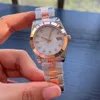 Su geçirmez yüksek kaliteli güzel moda kadın izle 31mm tarih gül altın paslanmaz çelik bilezik saatler mekanik otomatik bayanlar elbise kol saati kutu çantası