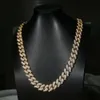 17 mm 925 sterling zilveren ketting Iced Out Pass Tester Diamond Cuban Link Europa en de Verenigde Staten Populair