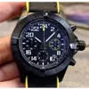 14% скидка Watch Quartz Movement Chronograph Black Dial 316L Премиум из нержавеющей складки Mens Mens Sport