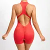 Sports Jumpsuit Woman Gym Short S Sexy Bodysuit Yoga Jumpsuits Fitness Overalls Shorts Mono Summer For Women Clothing240304