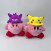 Kirby portant un chapeau, jouets en peluche, jeux pour enfants, camarades de jeu, cadeaux de vacances, ornements de salle, vente en gros, nouveaux produits 2024