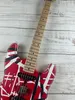 Guitar Electric Guitar Relic Pizza Floyd Rose Vibrato Bridge, Red Frank 5150, White and Black Light, Edward Eddie Van Halen