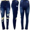 Jeans pour femmes Jeans pour femmes vêtements trou cassé lavé Leggings minces pantalons longs printemps été pantalon grande taille 240304