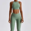 Yoga Set Seamless Womens Sportswear Workout Clothes Athletic Wear Gym Legging Fitness Bh Crop Top Sports Suits High Quality 240301