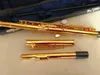 24K Gold Plated Flute 17 Open Hole Gold Plated Professional Flute C Tune Spelar Examination Music Instrument Case