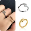 Brand Women Ring Luxury Designer Men Band Zirconia Rings Fashion Style Classic Jewelry 18k Gold Plated Rose Wed Wholesale Adjustable with Velvet