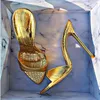 Sexy High Female 12cm Slide Heels Super Women Snake Print Sequined Cloth Large Size Ladies Casual Shoes Summer Slippers 240228 278