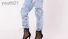 Damesjeans Damesoveralls Gewassen denim jeans Jumpsuits Lange broeken Broeken Mode High Street Coole jeanspakken Dameskleding Losse jeansoutfit 240304