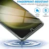 Protecteur d'écran entièrement transparent pour Samsung S24 Ultra, Film de protection contre le déverrouillage par empreinte digitale, en verre trempé pour S24 S23 PLUS S22 Ultra