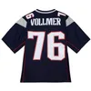 Stitched football Jersey 76 Sebastian Vollmer 2009 blue white mesh retro Rugby jerseys Men S-6XL