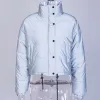 Parka's Meer dan 100 verkopen Dames Reflecterende Zip Winter Warme Jas Jas Casual Sport Korte Tops Mode