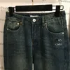 Lyxiga jeans byxor kvinnlig personlighet lång byxa klassiska broderier jeans personlighet charm denim byxor märke jeans